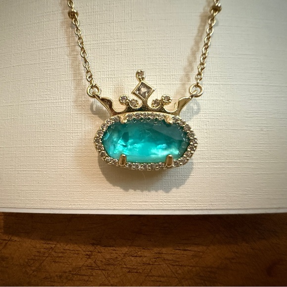 Kendra Scott Gold and Turquoise Disney Princess Crown Necklace - Picture 15 of 16